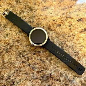 Garmin Vivioactive Smartwatch with Black Band and Silver Bezel
